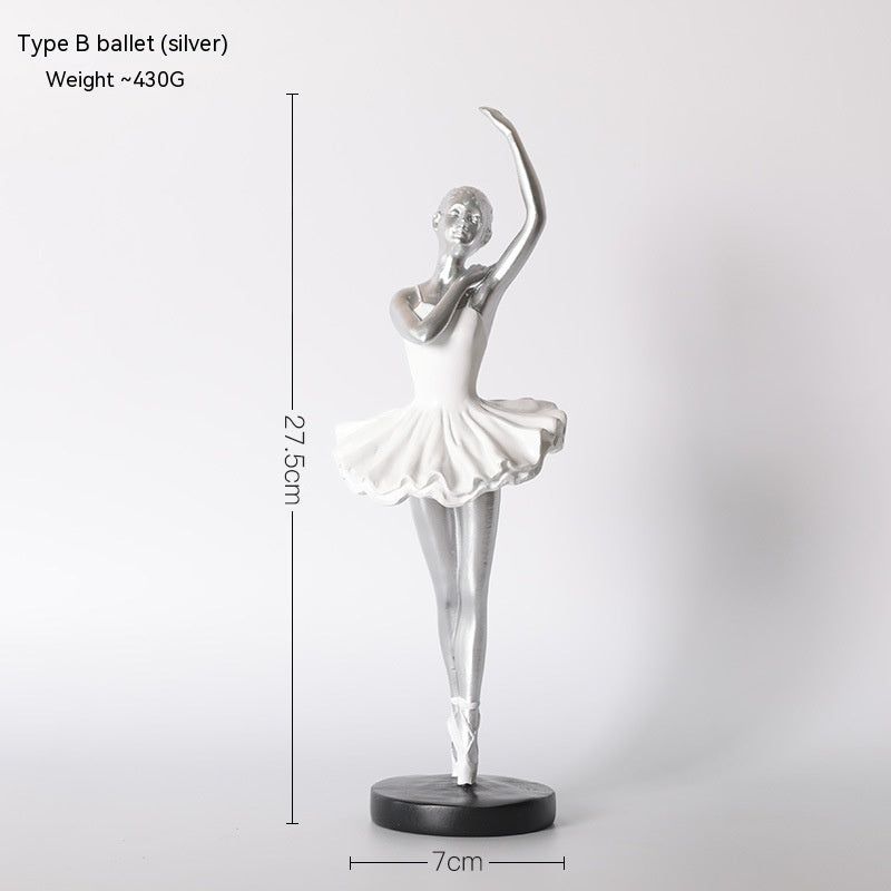 Elegant Golden Ballerina Figurines - King's Store