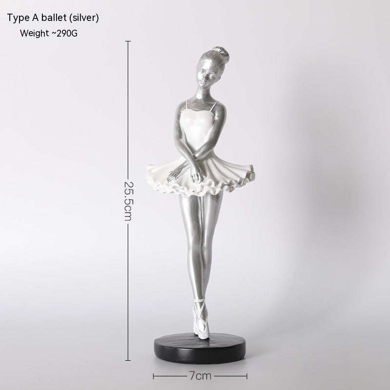 Elegant Golden Ballerina Figurines - King's Store