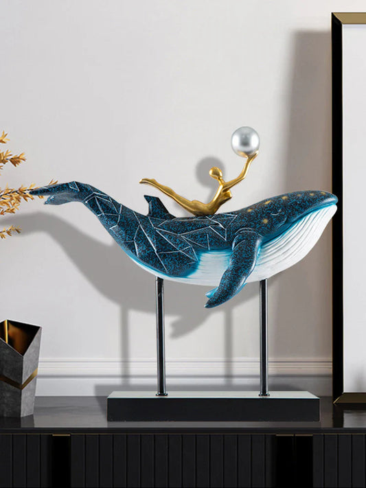 Whale Ornaments: Elegant Ocean-Inspired Decor for a Peaceful & Stylish Home
