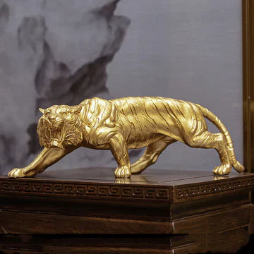Golden Tiger Statue — Symbol of Power, Courage & Luxury Home Decor