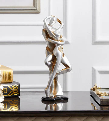 Abstract Couple Sculpture — Modern Art Symbol of Love and Unity