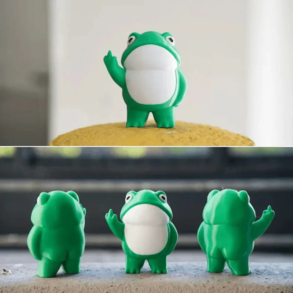 Cute Frog Mini Figurine – A Tiny Character with Big Personality