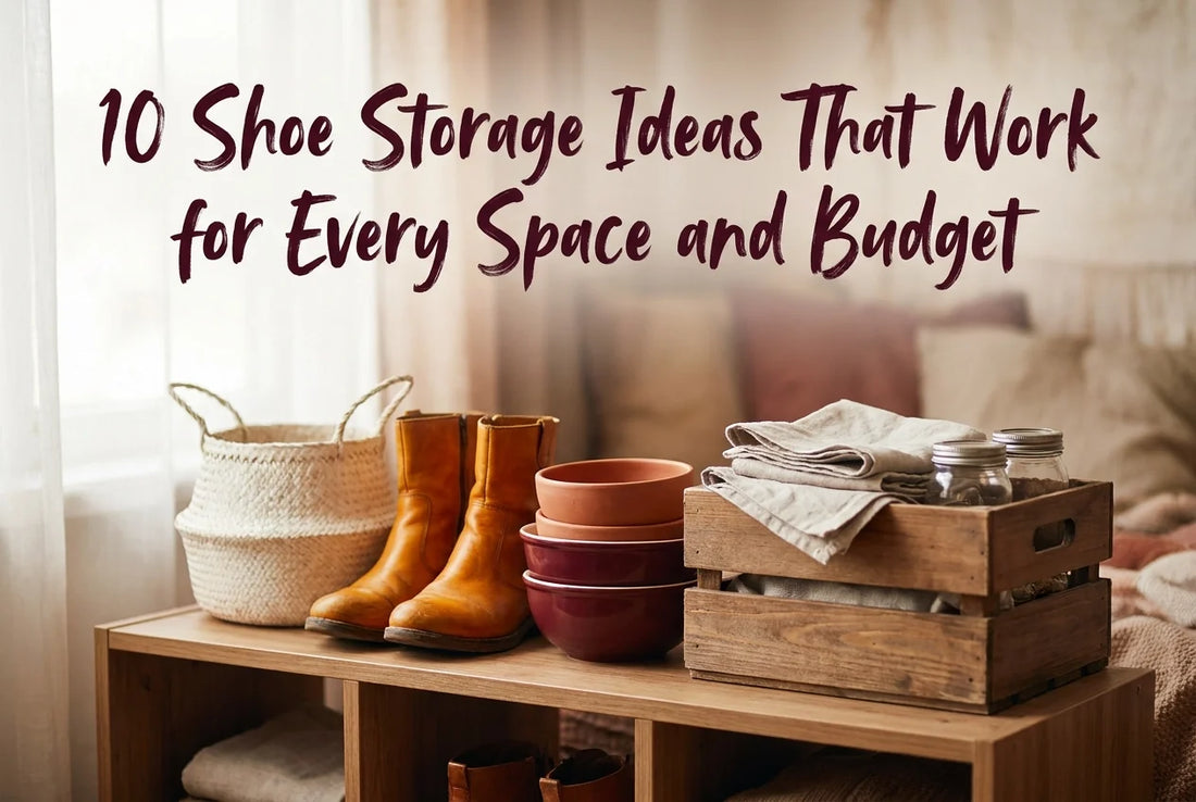 Professional header image for list-based article: 10 Shoe Storage Ideas That Work for Every Space and Budget