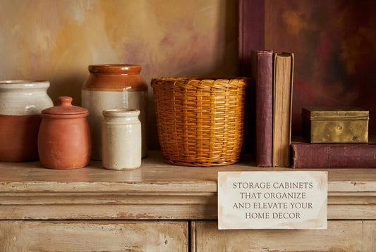Professional header image for list-based article: Storage Cabinets That Organize and Elevate Your Home Decor