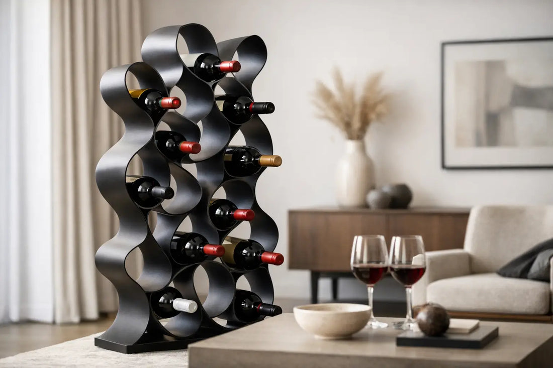 How a Sculptural Wine Rack Changes a Room