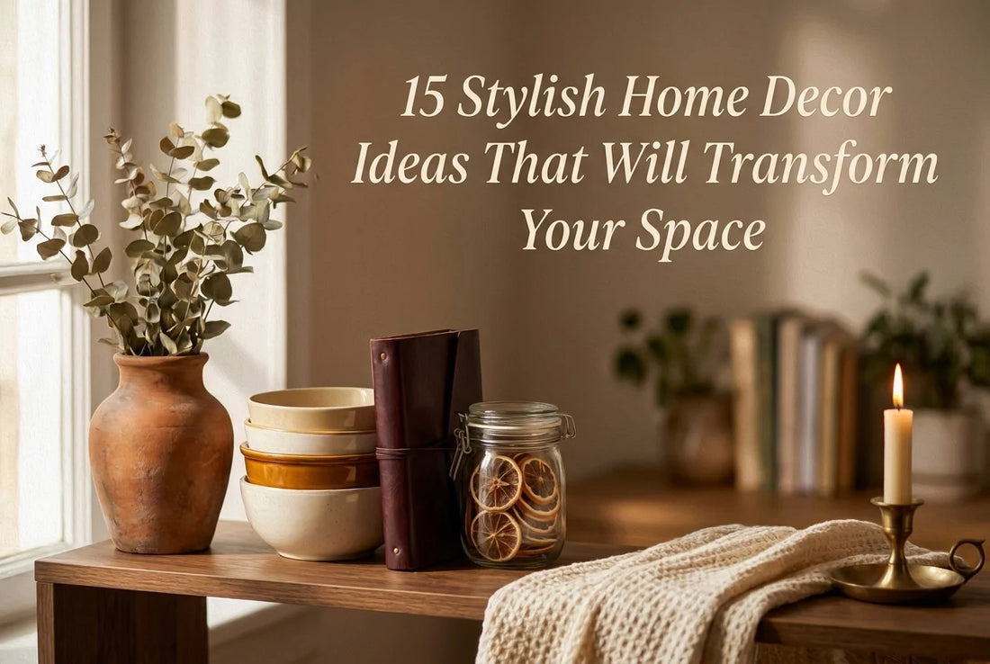Professional header image for list-based article: 15 Stylish Home Decor Ideas That Will Transform Your Space