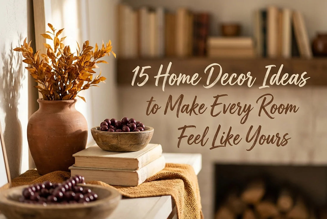 Professional header image for list-based article: 15 Home Decor Ideas to Make Every Room Feel Like Yours