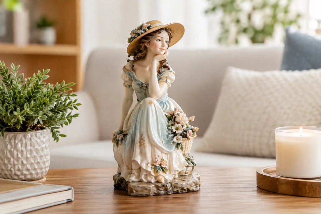 Find lady ornaments with character and graceful detail