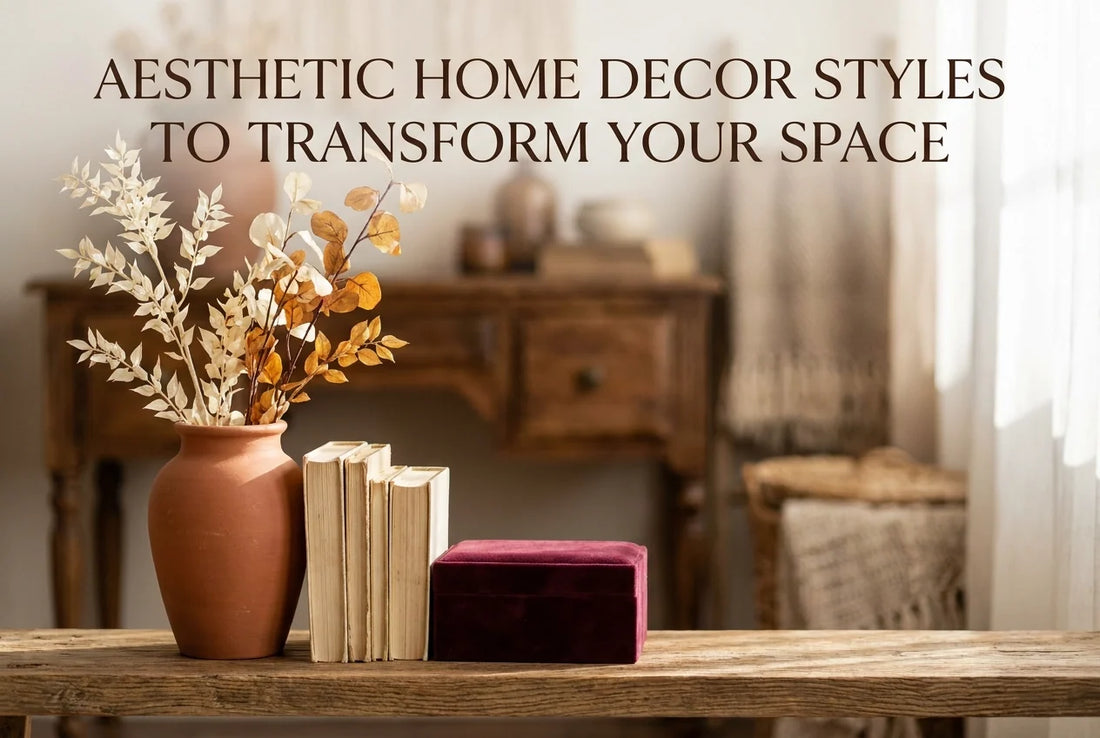Professional header image for list-based article: Aesthetic Home Decor Styles to Transform Your Space