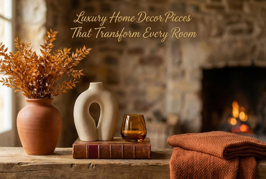 Professional header image for list-based article: Luxury Home Decor Pieces That Transform Every Room